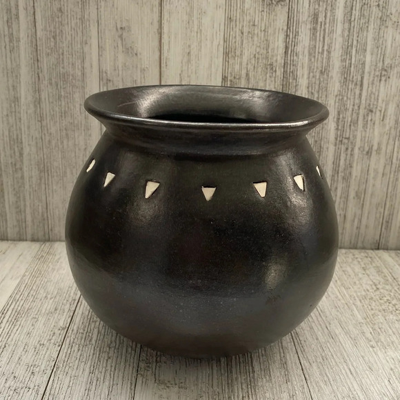 Beautiful ceramic dark brown Vase Bohemian - Picture 6 of 9